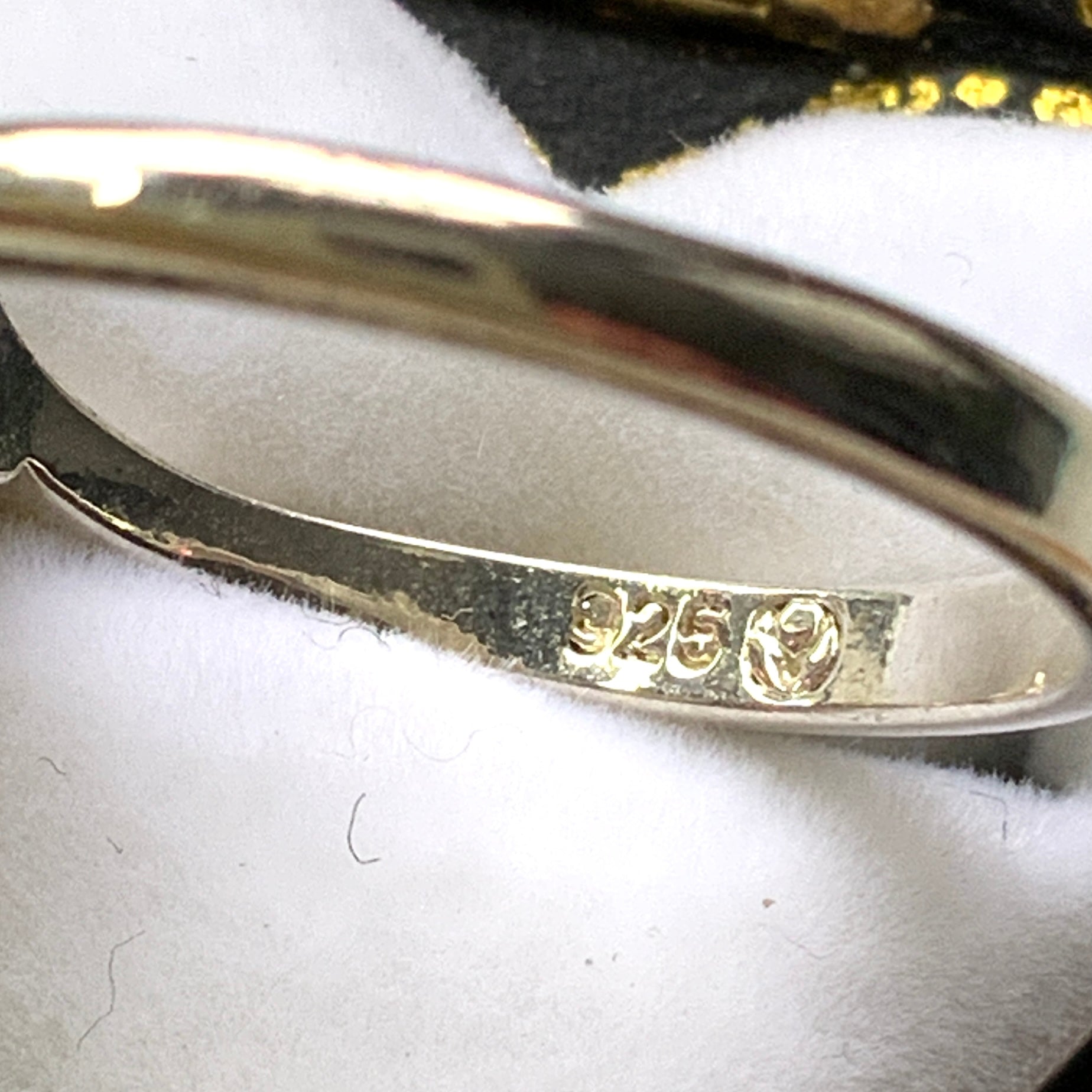 VINTAGE Silver Three Pink Heart-Shaped Stones Clover Design Ring ヴィンテージ シルバーリング ハート型ピンクストーン クローバー
