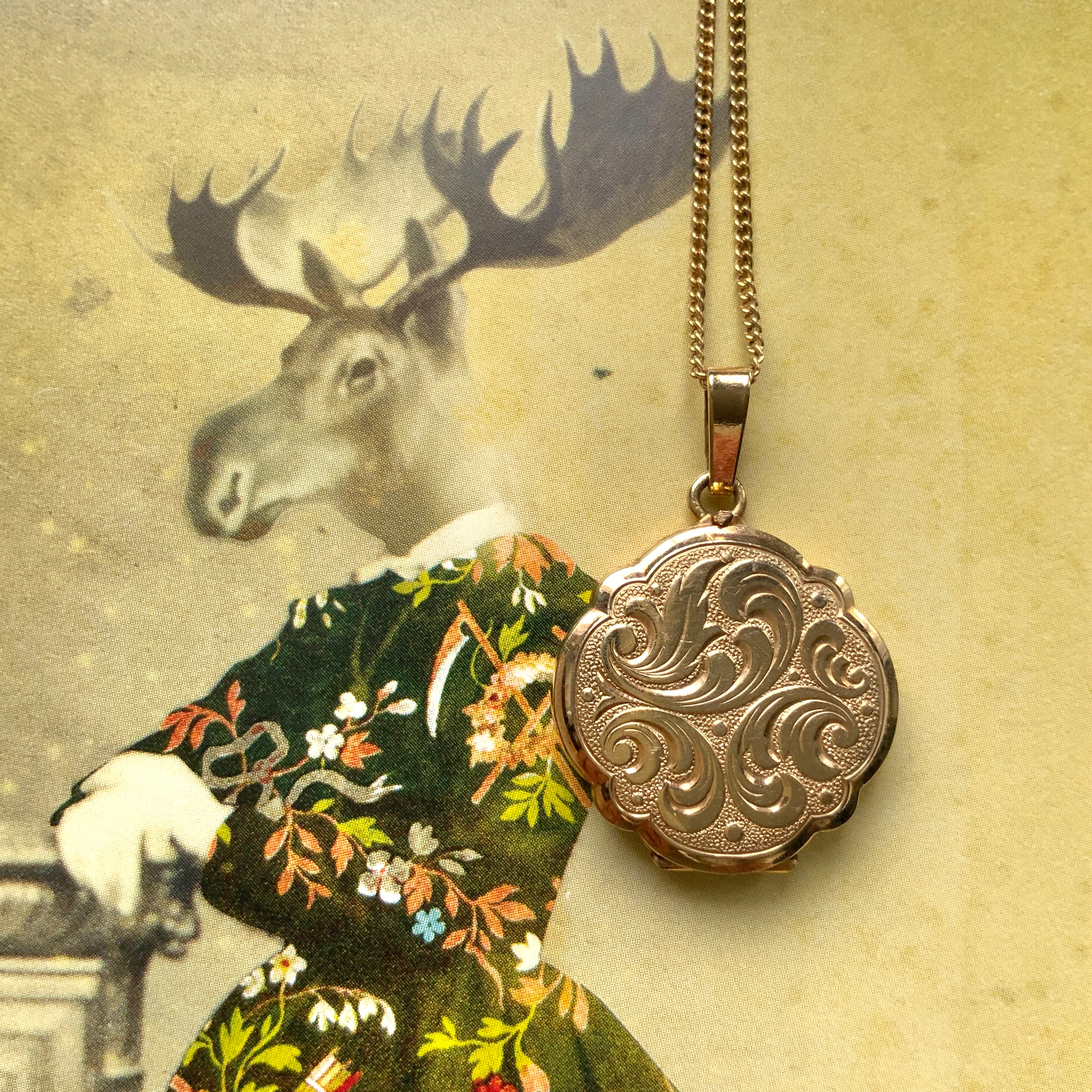 【超希少】　月光仮面ネックレス　宣弘社　レトロ　ヴィンテージ VINTAGE 1960s AD RG Locket Necklace ｜ヴィンテージ 1960年代 AD