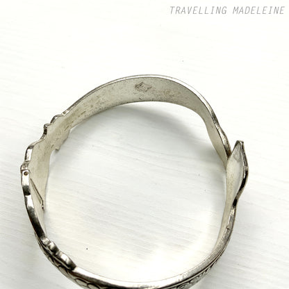 VINTAGE Double Face Silver Snake Bangle Bracelet