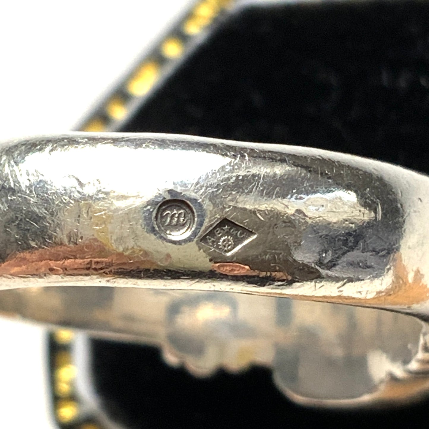 VINTAGE Handshake Silver Ring