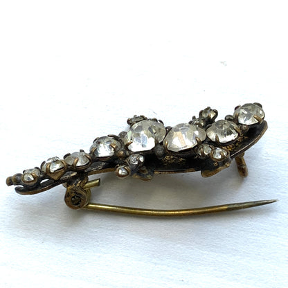 ANTIQUE 1900-20's Rhinestone lizard/Gecko Mini Brooch