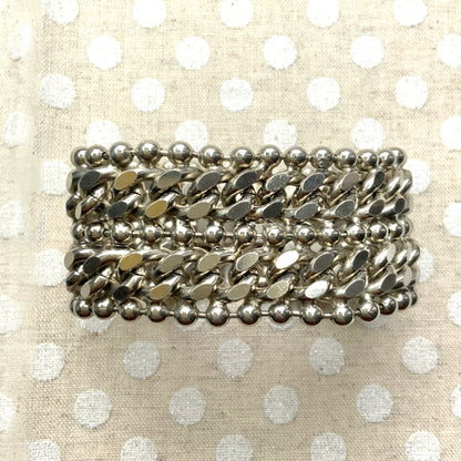 VINTAGE Silver Tone Chunky Chain Braclet