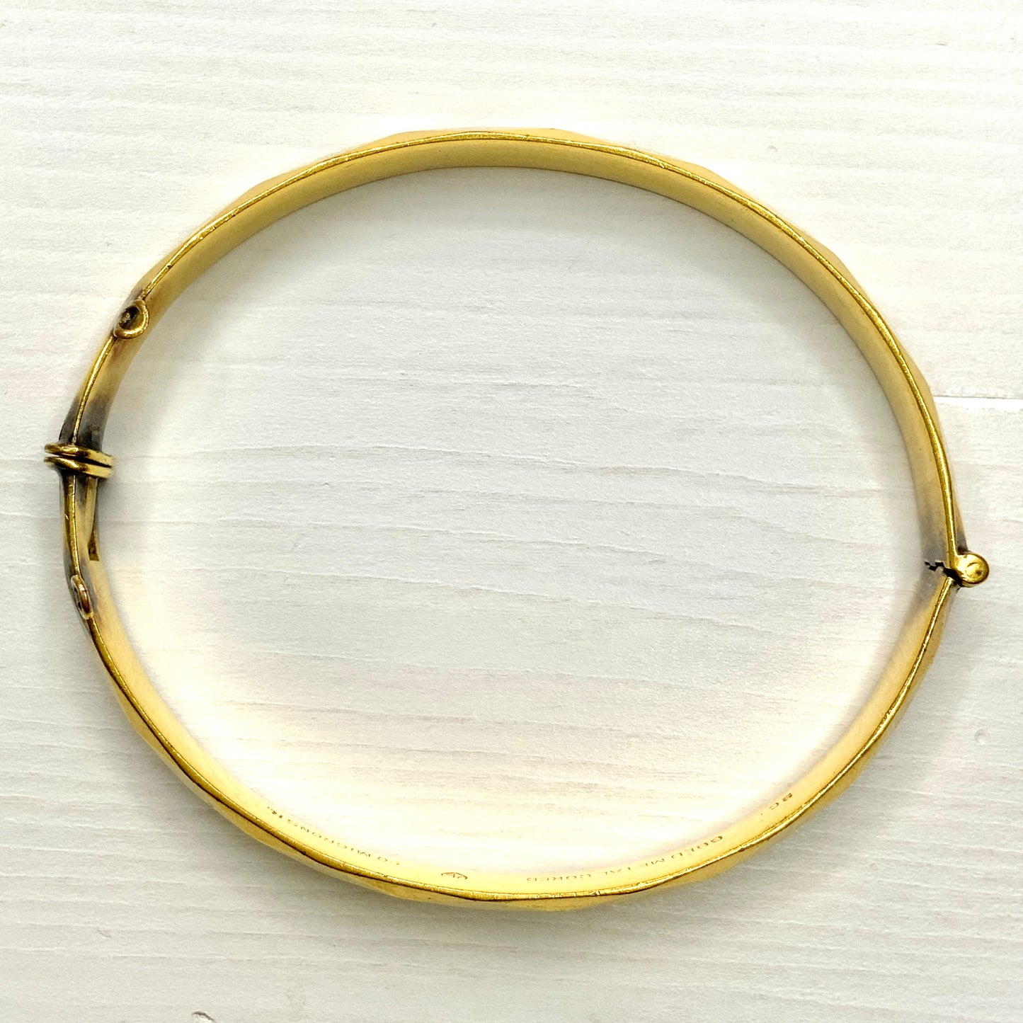 VINTAGE 9ct Rolled Gold Faceted Bangle