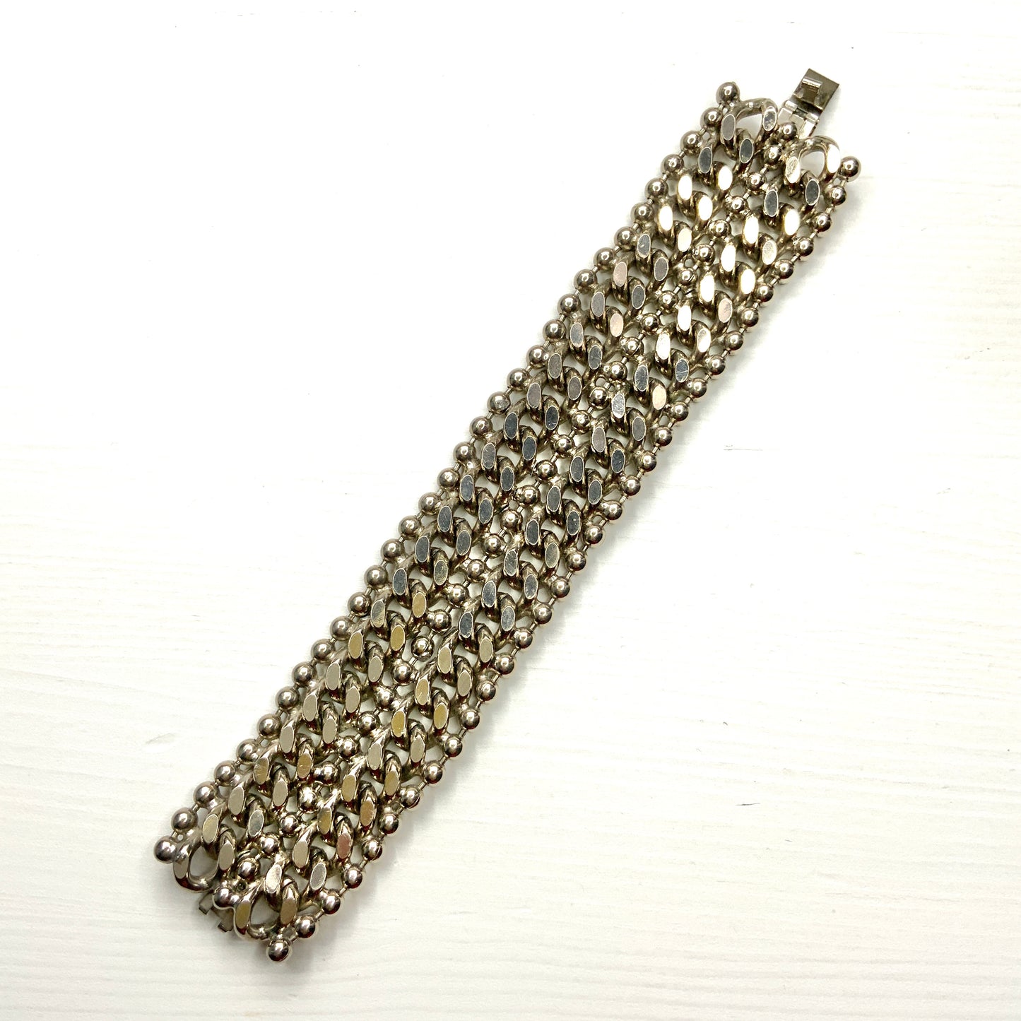 VINTAGE Silver Tone Chunky Chain Braclet