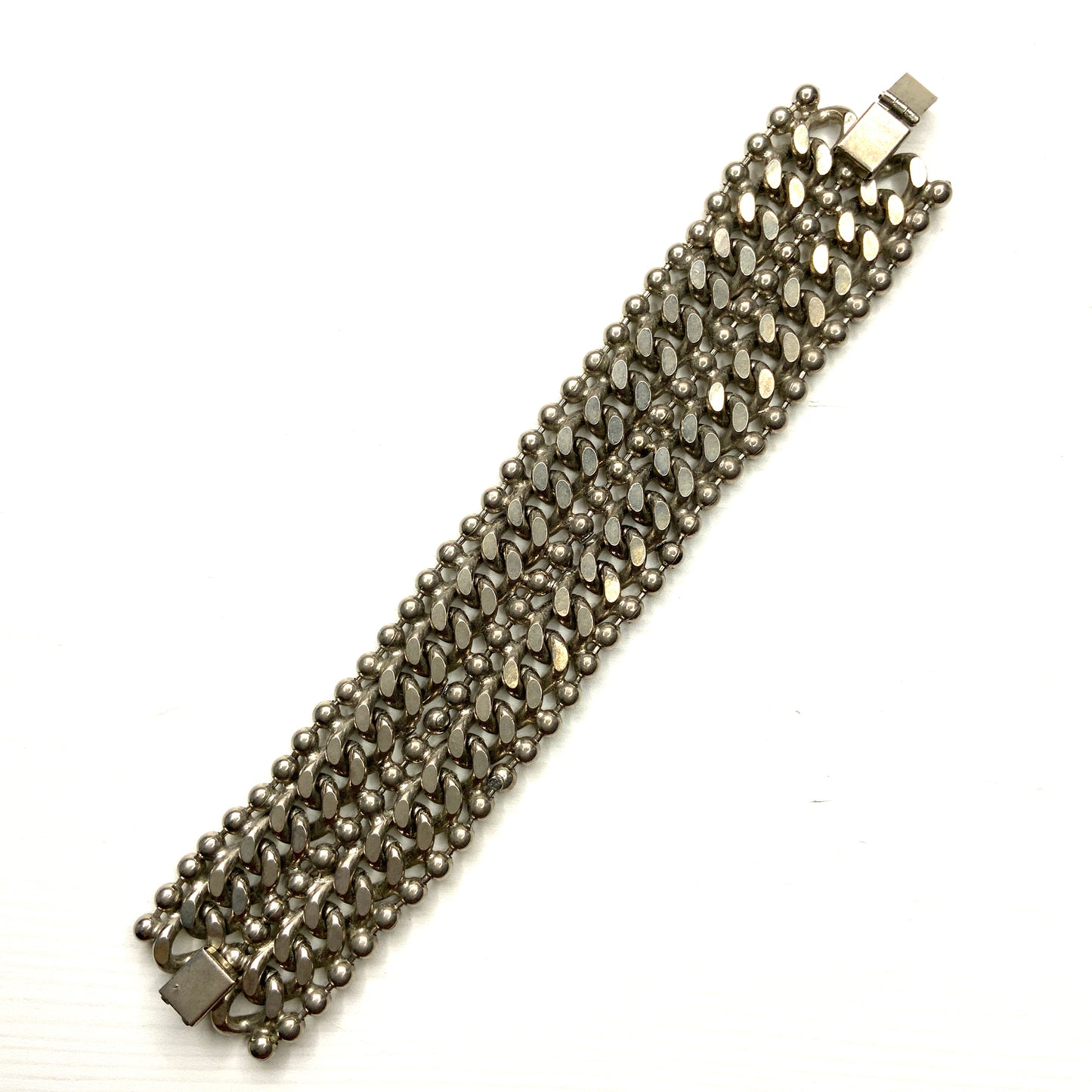 VINTAGE Silver Tone Chunky Chain Braclet