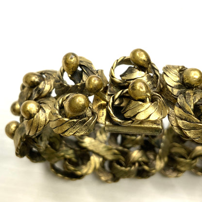 VINTAGE Gold Tone Swirl Bracelet