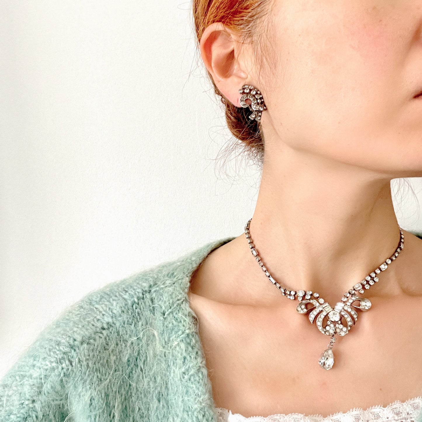 French silver earrings from the 1930s.  1930年代フランスのシルバーイヤリング。