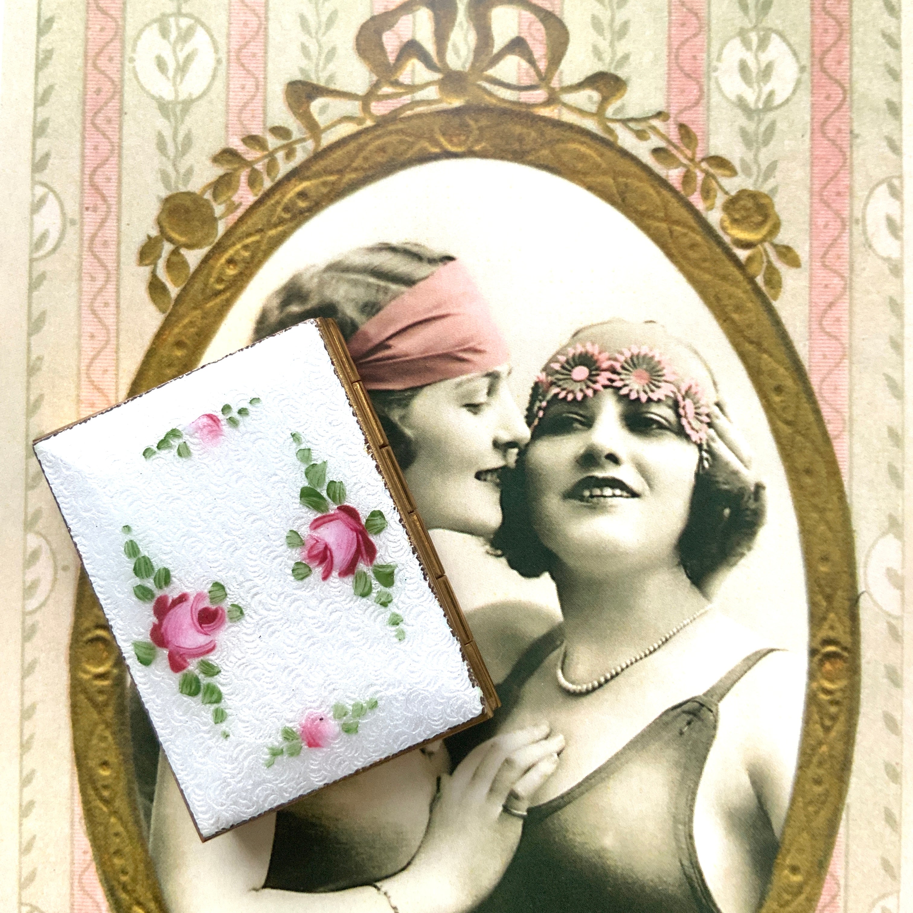 VINTAGE 1940s Guilloche Mini Photo Frame｜ヴィンテージ 1940年代