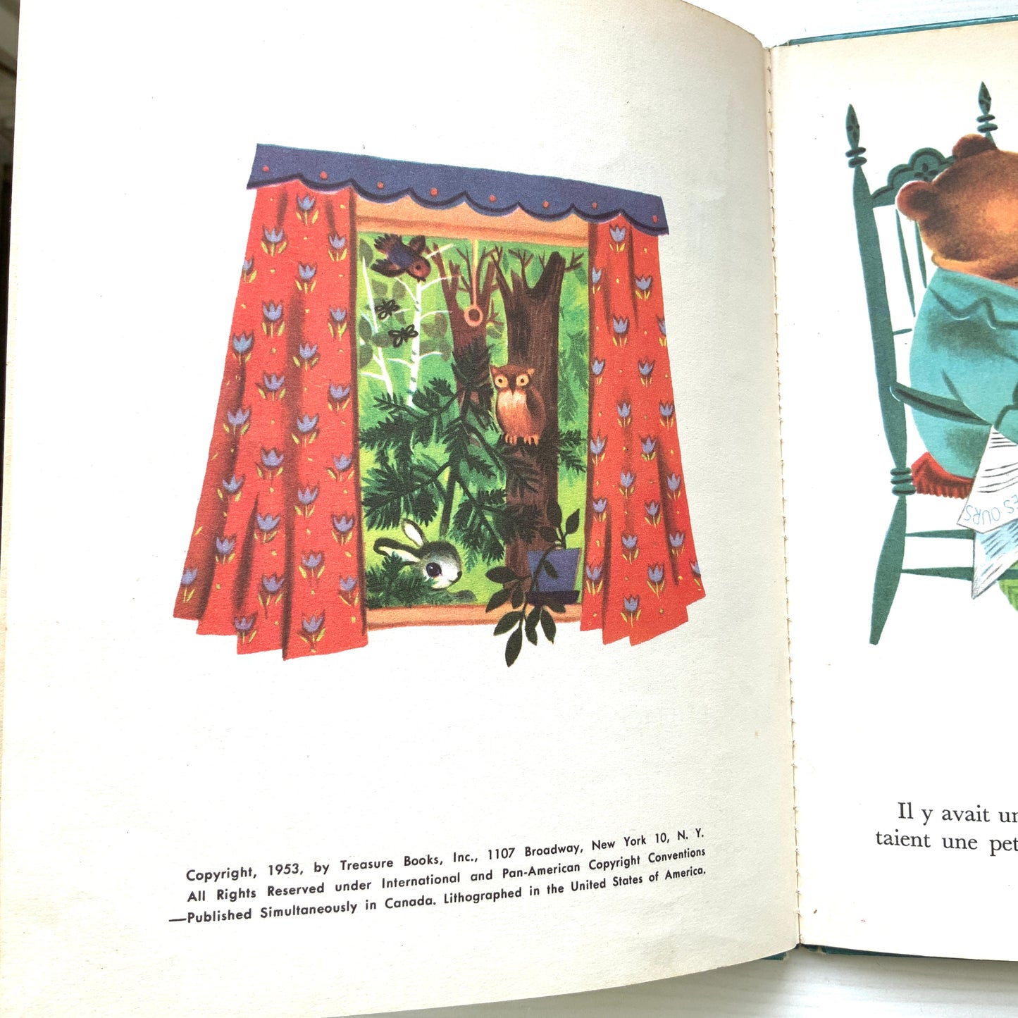VINTAGE 1953 "Les Trois Ours et Autres Contes" - Illustrated by Jackie Peller & Manon Iessel
