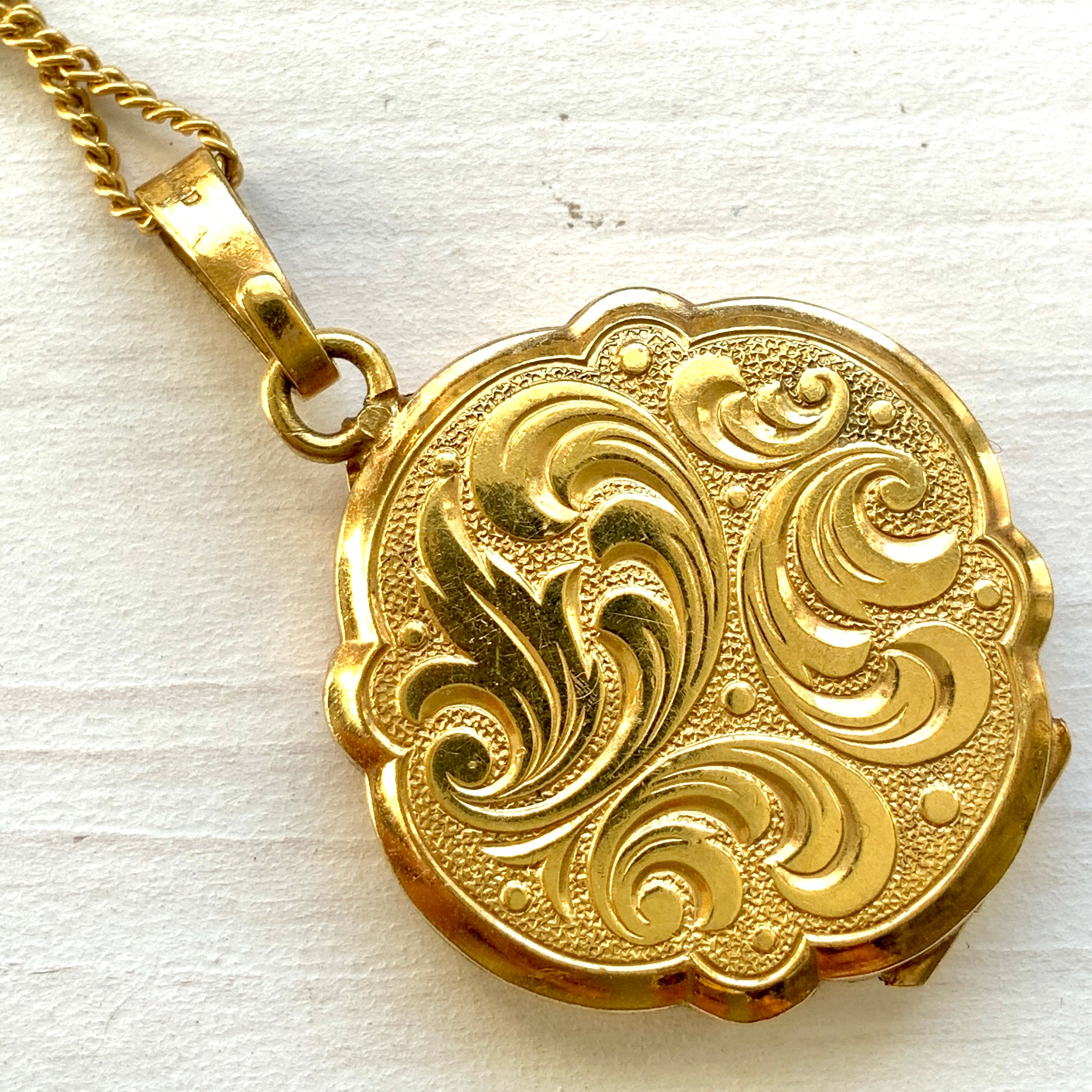 VINTAGE 1960s AD RG Locket Necklace ｜ヴィンテージ 1960年代 AD