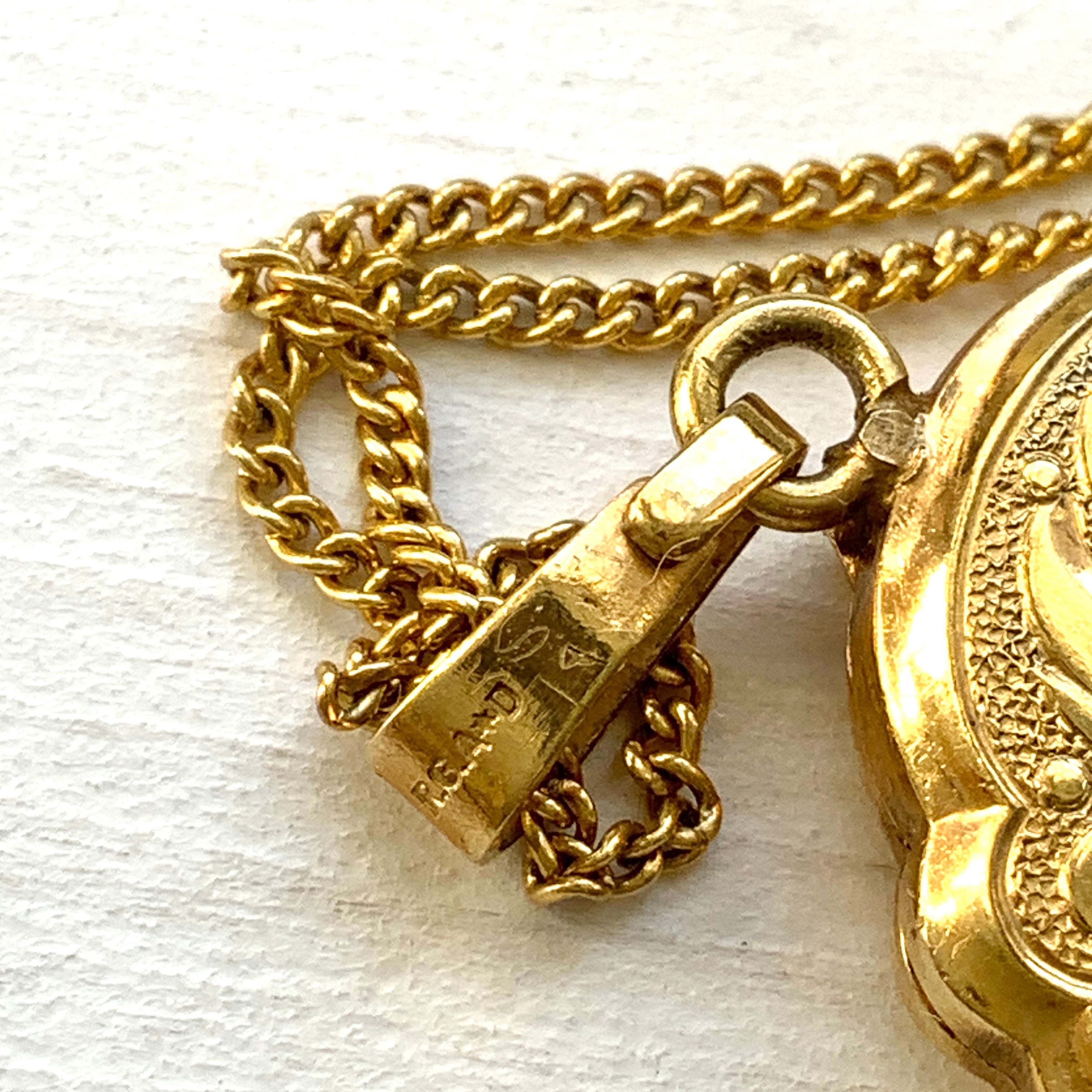 VINTAGE 1960s AD RG Locket Necklace ｜ヴィンテージ 1960年代 AD