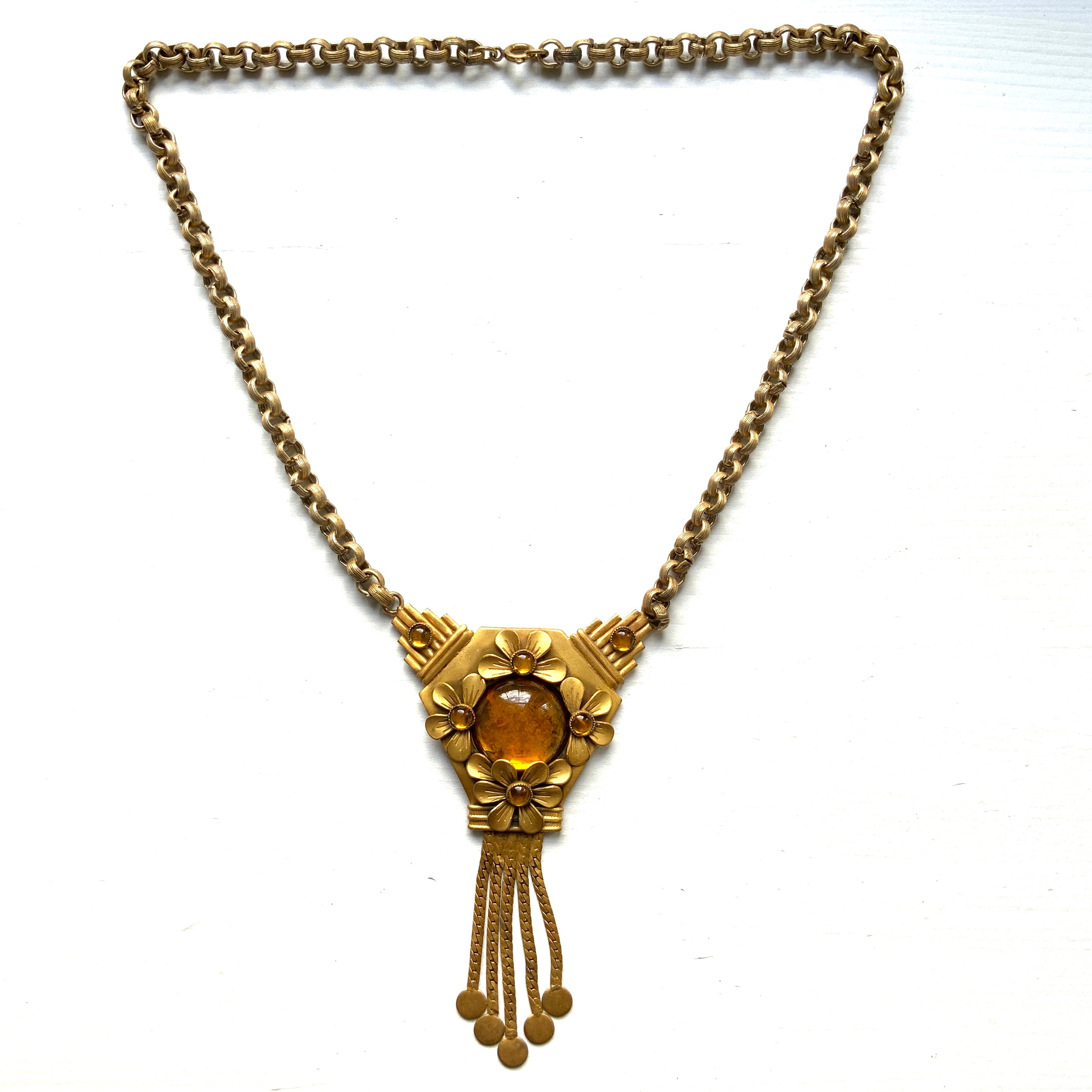 Doyen　ベルギー製　1930年代　アールデコ　フラワーベース VINTAGE ART DECO Flower Necklace｜ヴィンテージ アールデコ