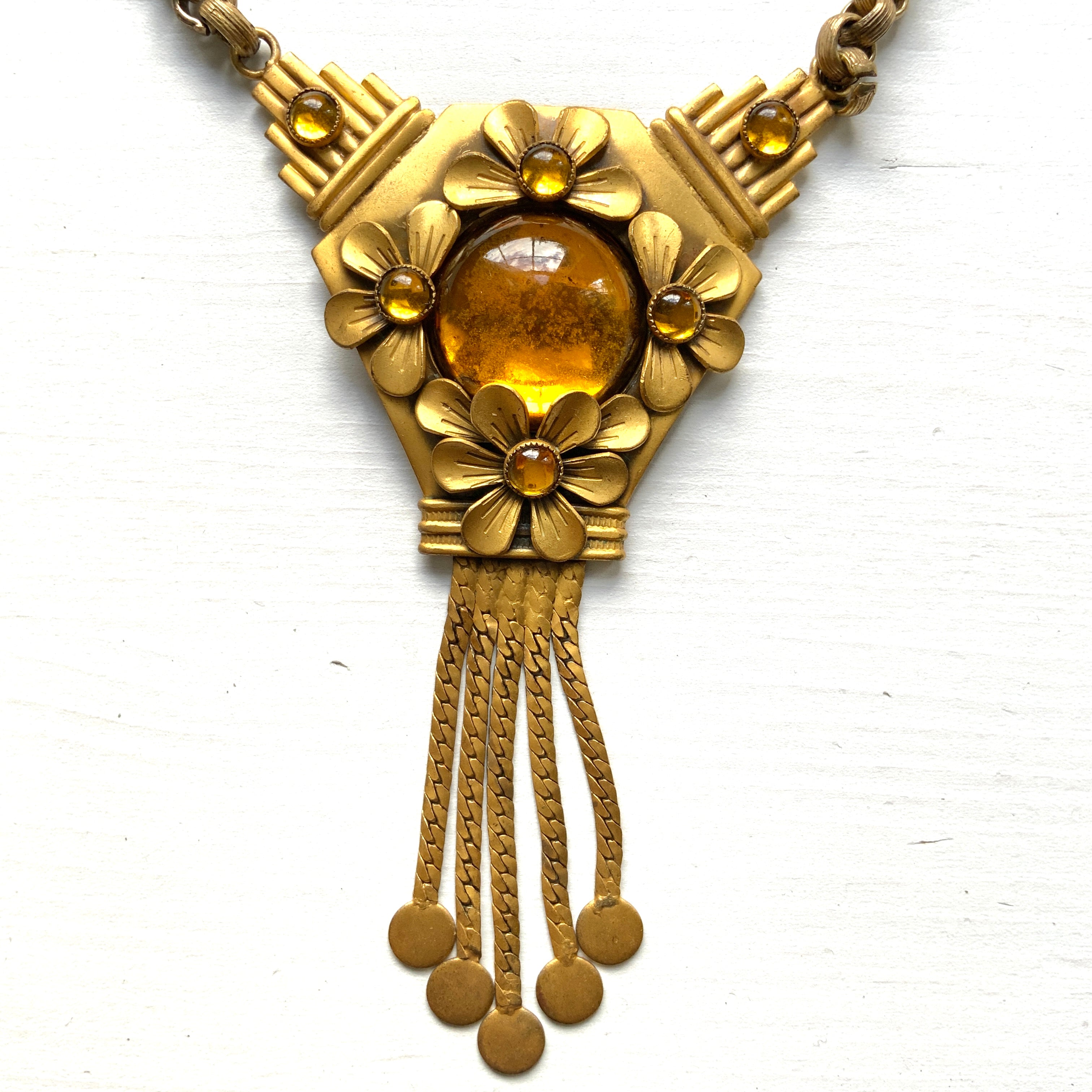 Doyen　ベルギー製　1930年代　アールデコ　フラワーベース VINTAGE ART DECO Flower Necklace｜ヴィンテージ アールデコ