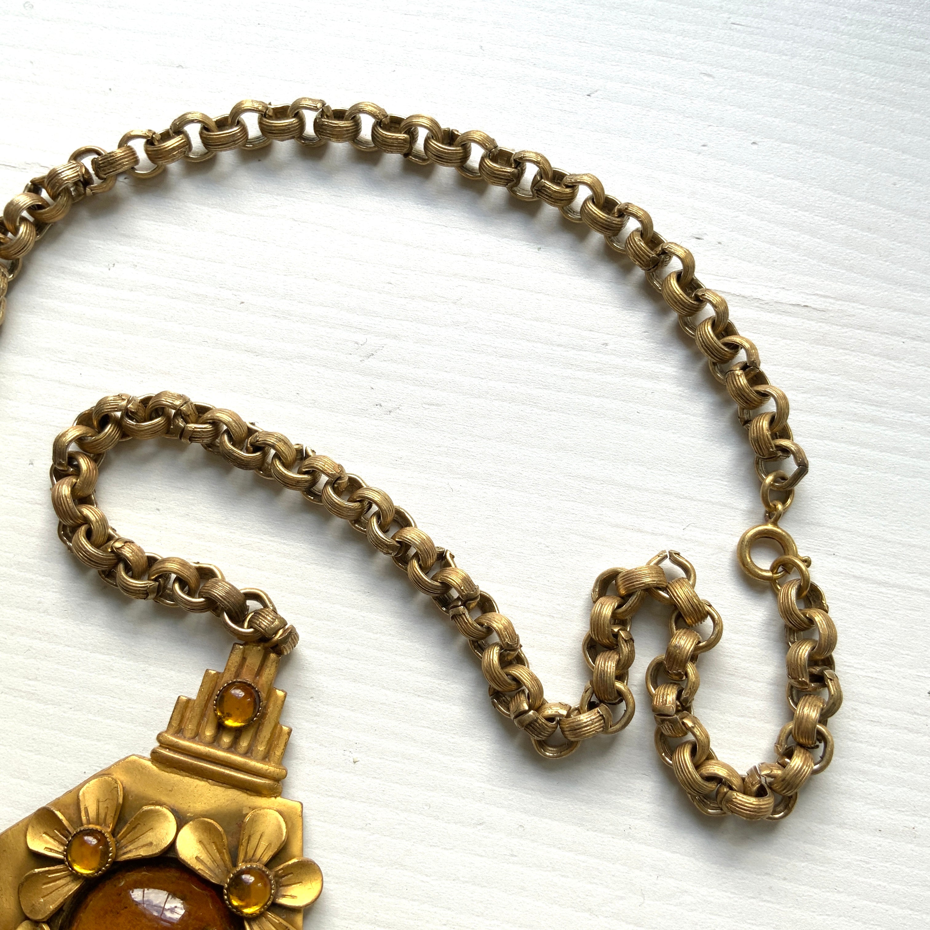 VINTAGE ART DECO Flower Necklace｜ヴィンテージ アールデコ
